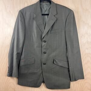 Kemlan Clothes Gray Wool Cashmere Blazer Sport Coat Lanificio di Marzoni 42R